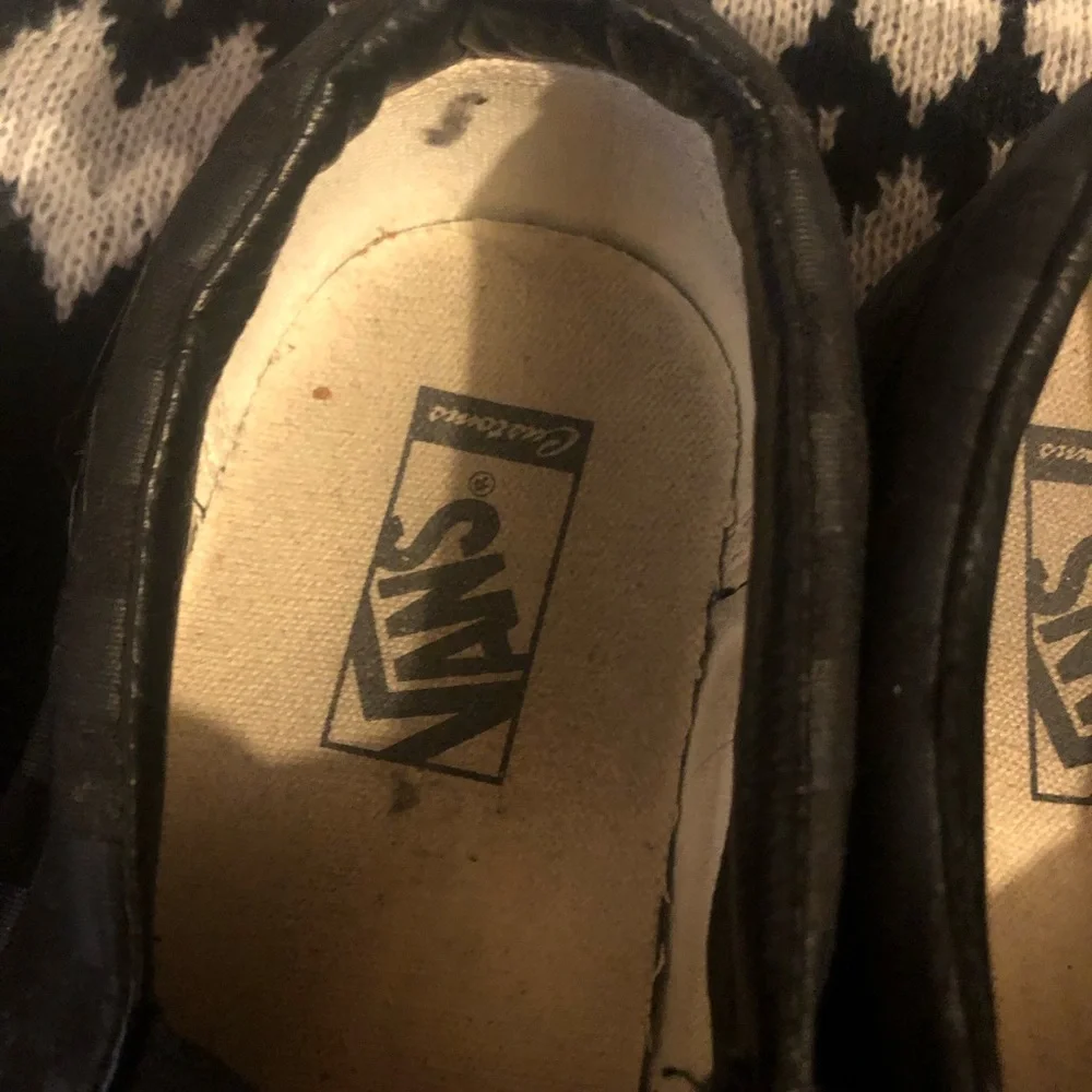 Vans Black Checkerboard Slip-On Loafers- $30 or $25 w/offer